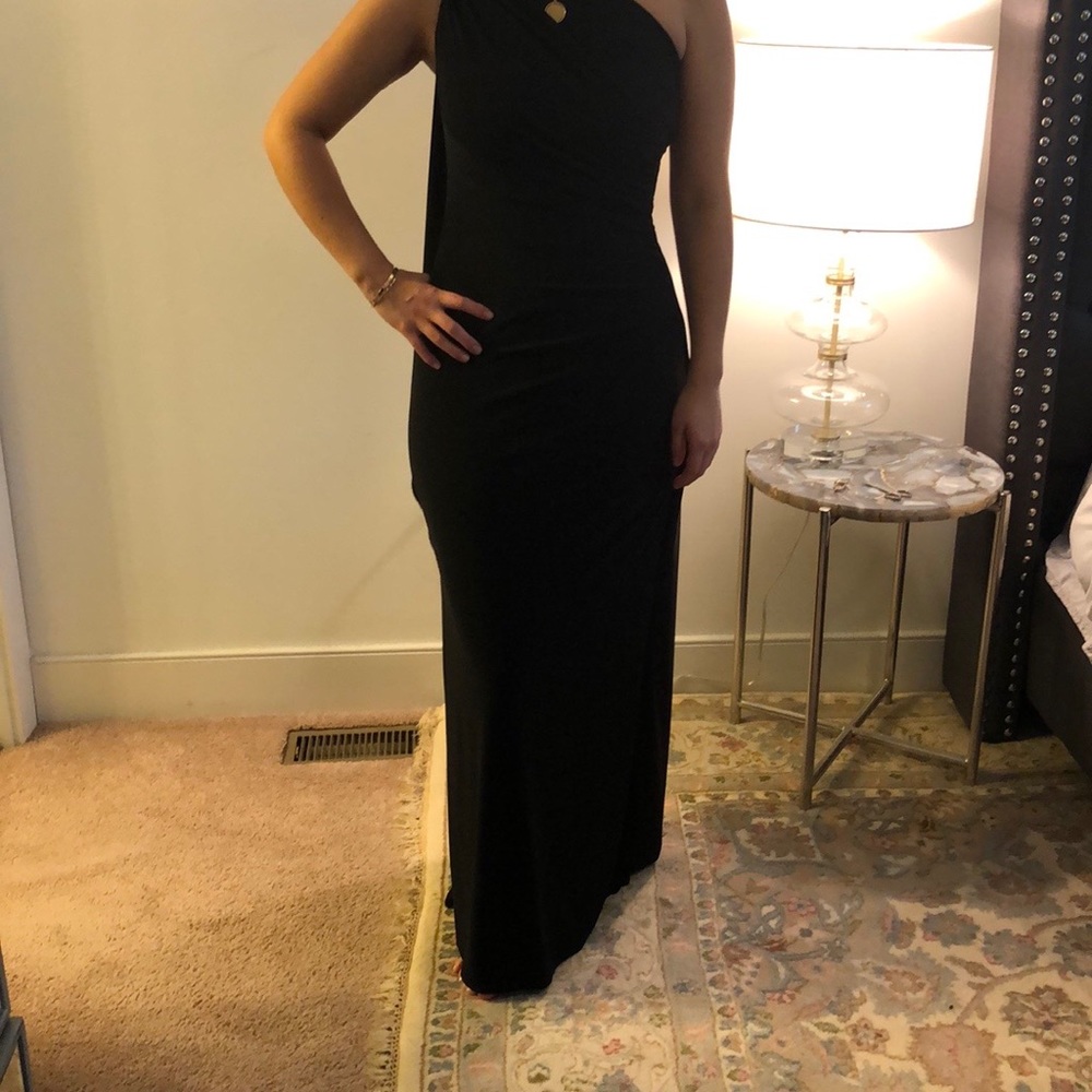 Betsy & Adam long black gown. 6P. Worn once.
